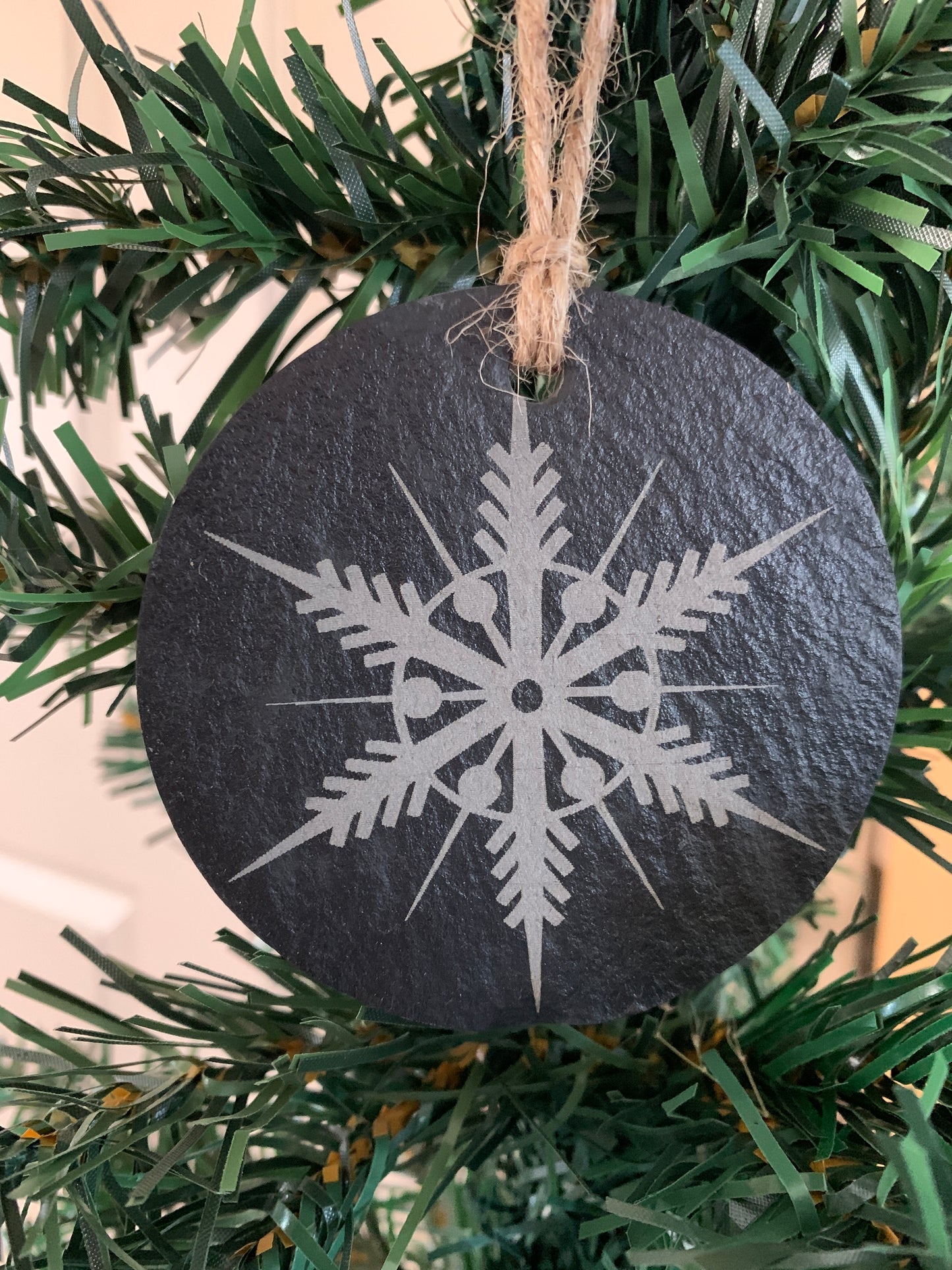 3" Slate Snowflake Ornaments