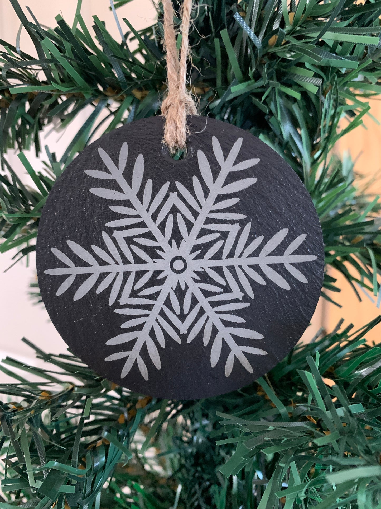3" Slate Snowflake Ornaments