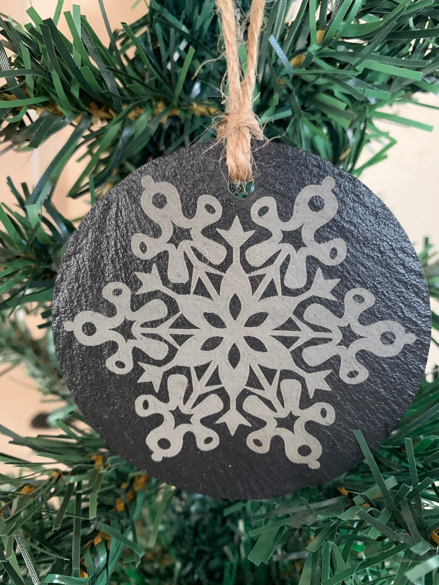 3" Slate Snowflake Ornaments