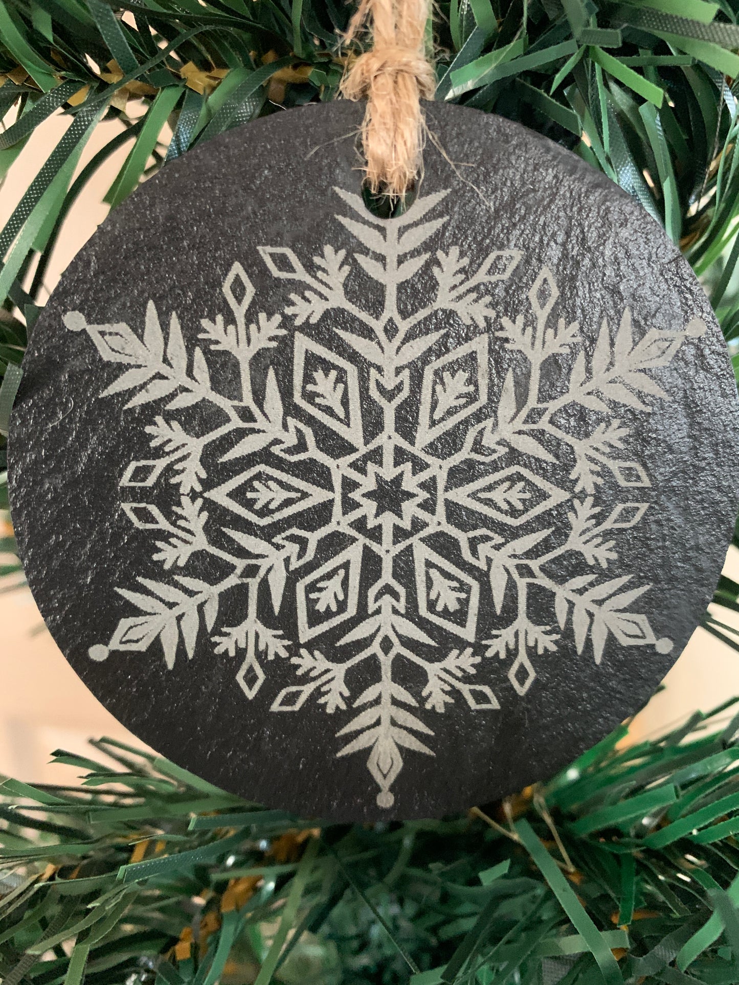 3" Slate Snowflake Ornaments