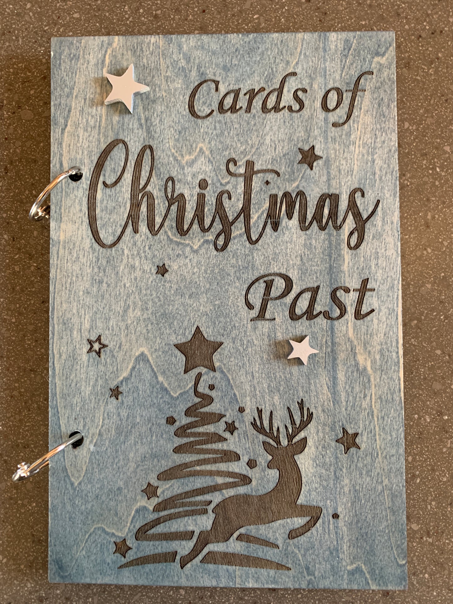 Wood Christmas Card Book