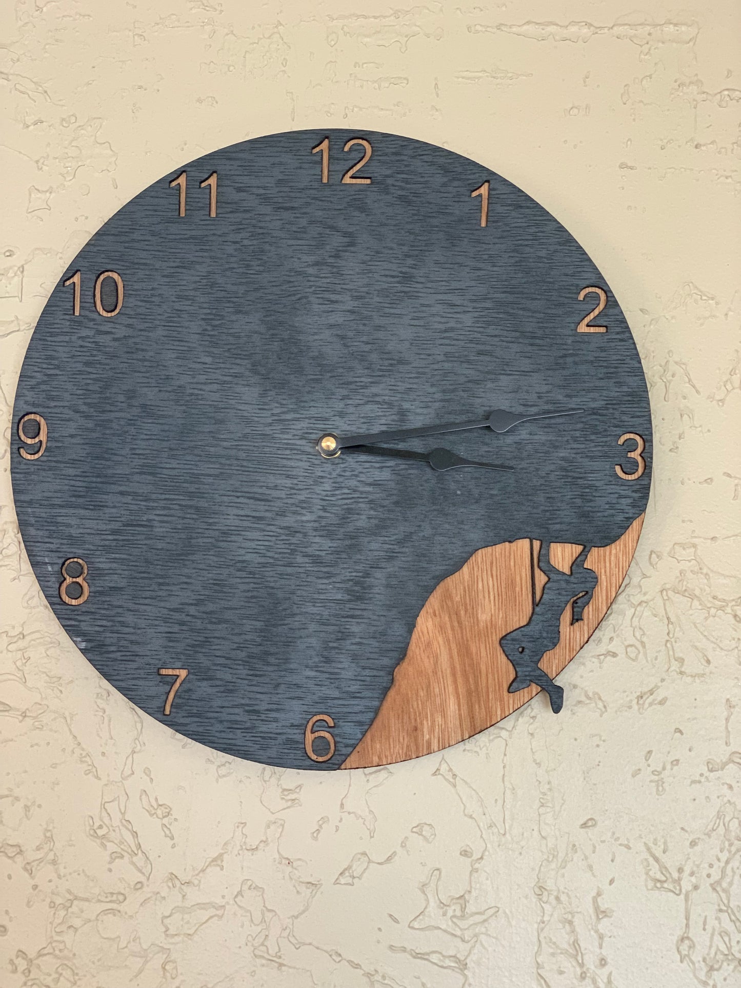 Female Rock Climber Clock