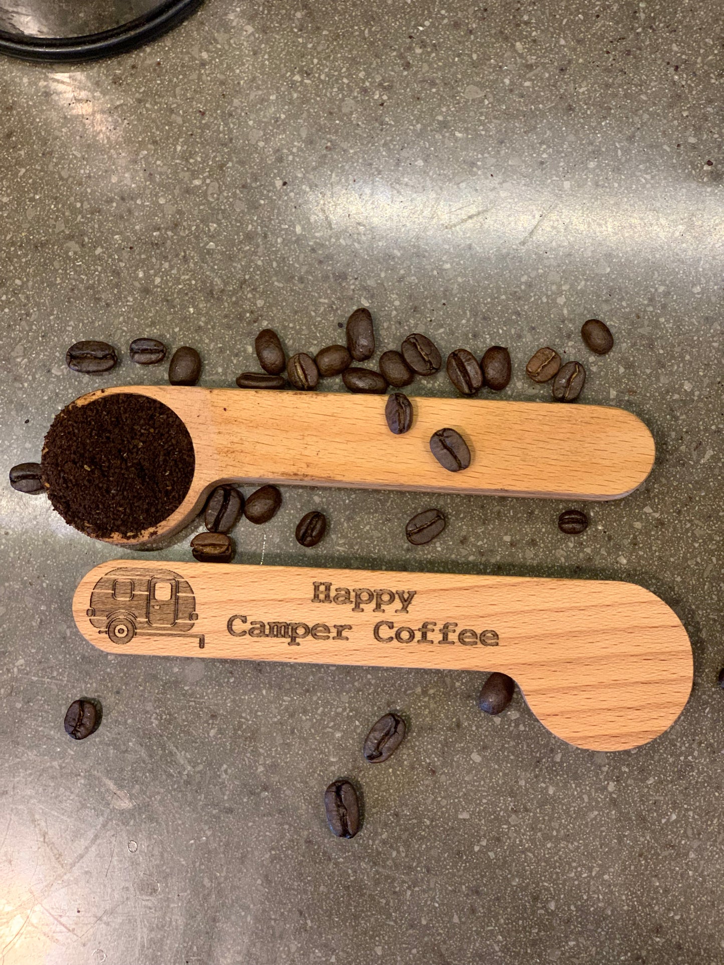 Wood Coffee Scoop And Bag Clip