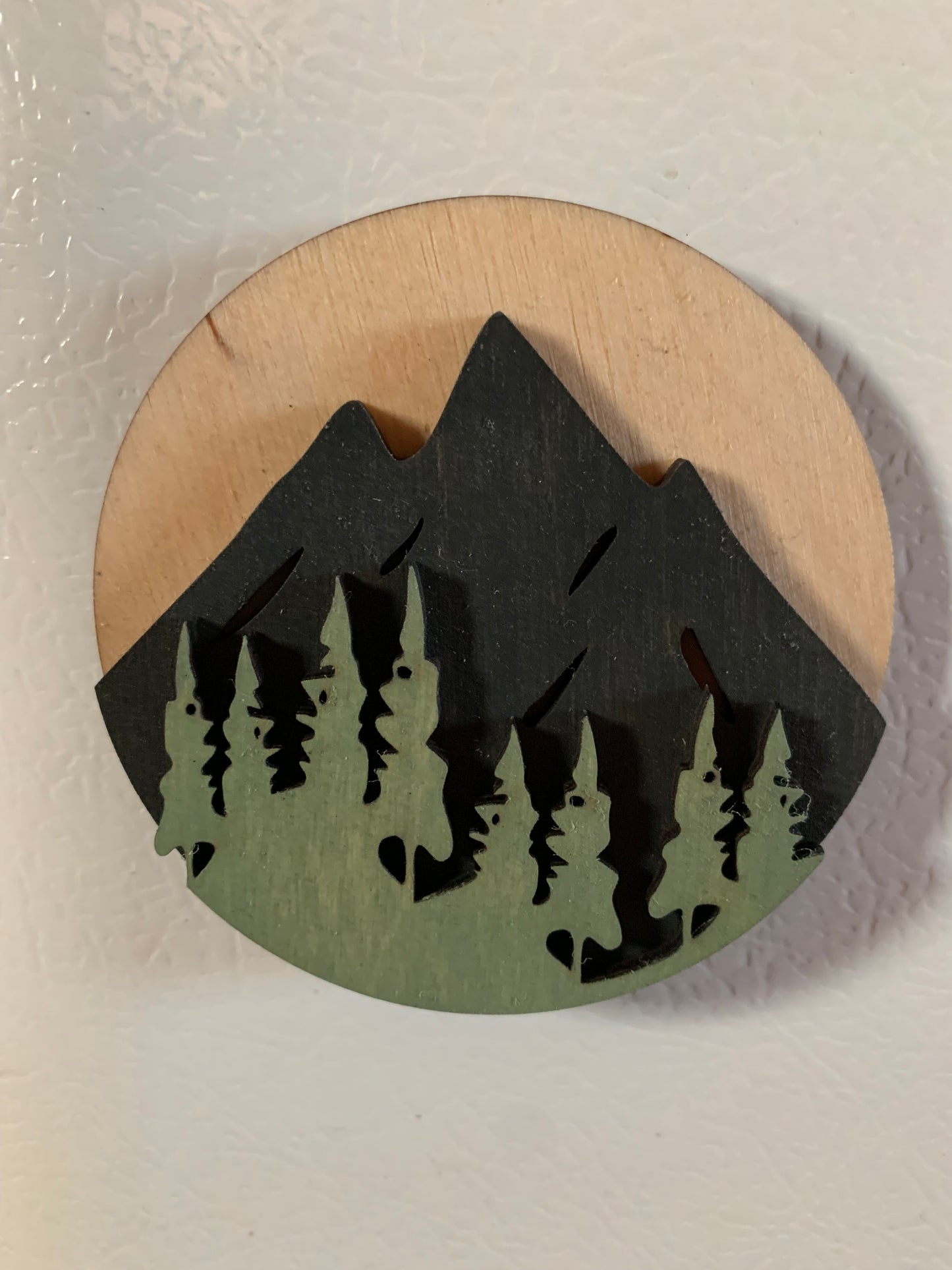 Mountain Scene Laser Cut Magnet