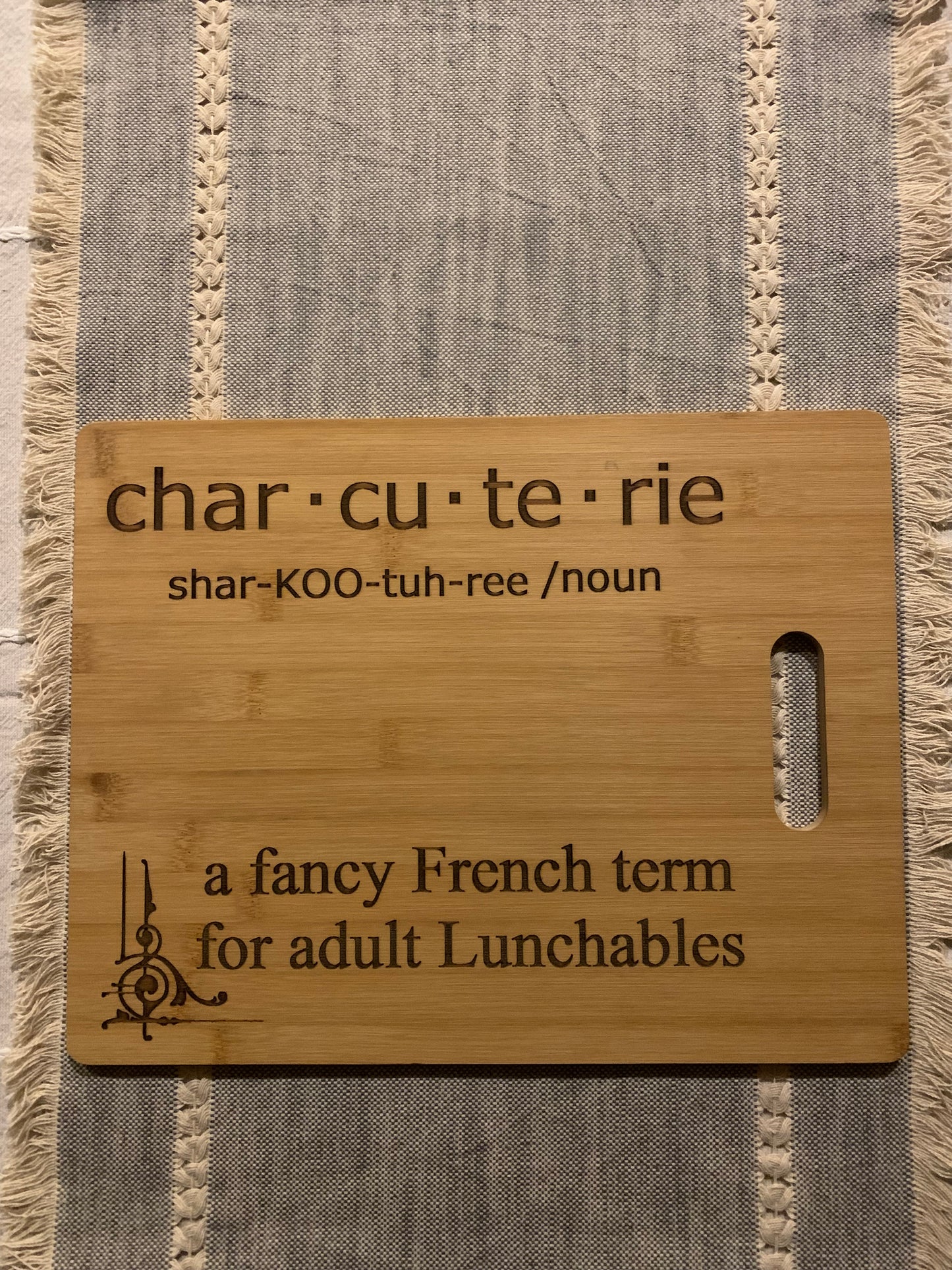 Adult Lunchable Bamboo Cutting Board