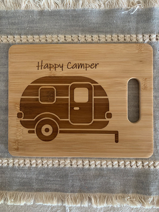 Bamboo Happy Camper Cutting Board