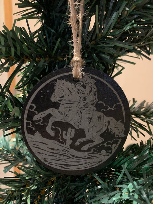 3" Slate Cowboy Ornament