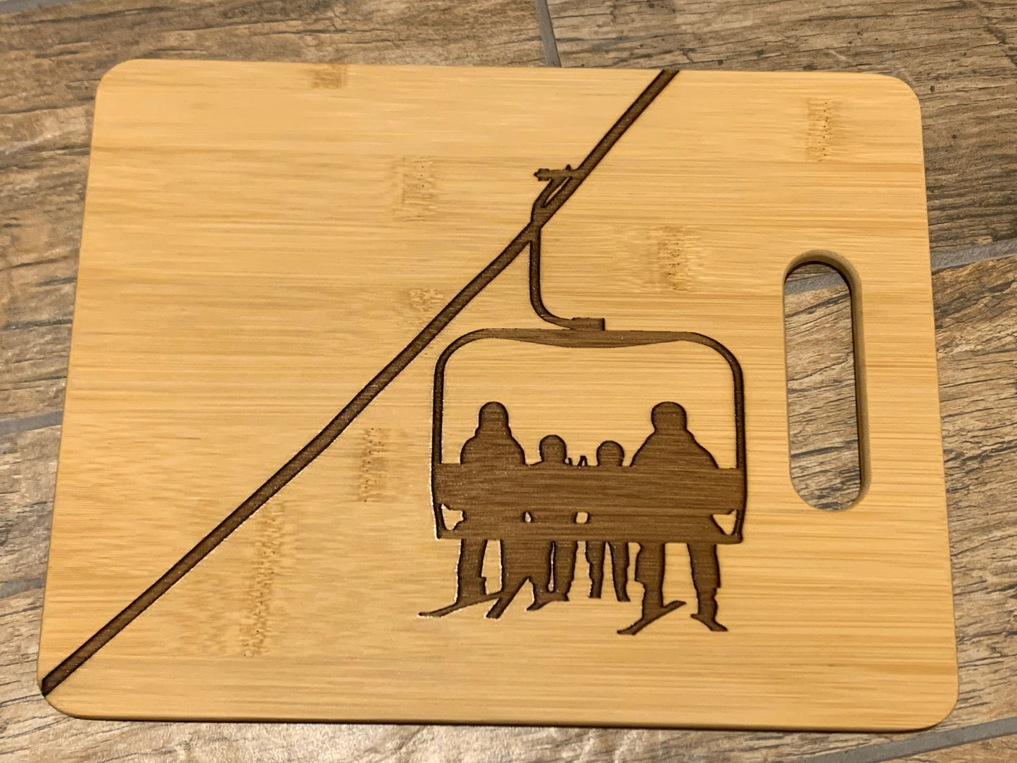 Bamboo Cutting Board Ski Lift