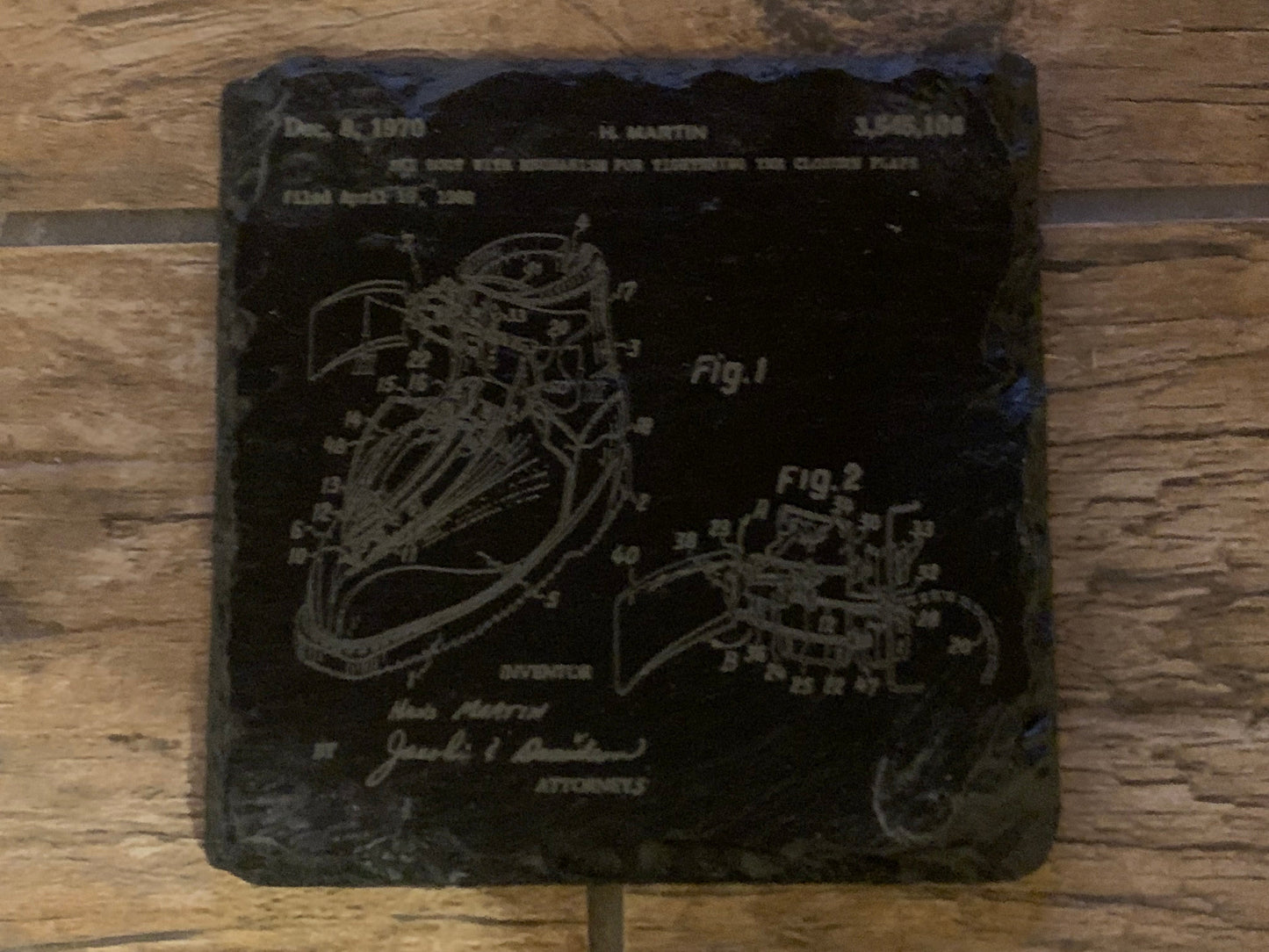 Ski Patent Slate Coasters