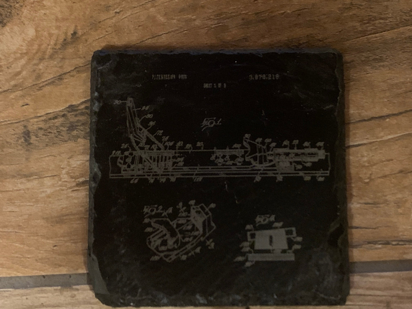 Ski Patent Slate Coasters