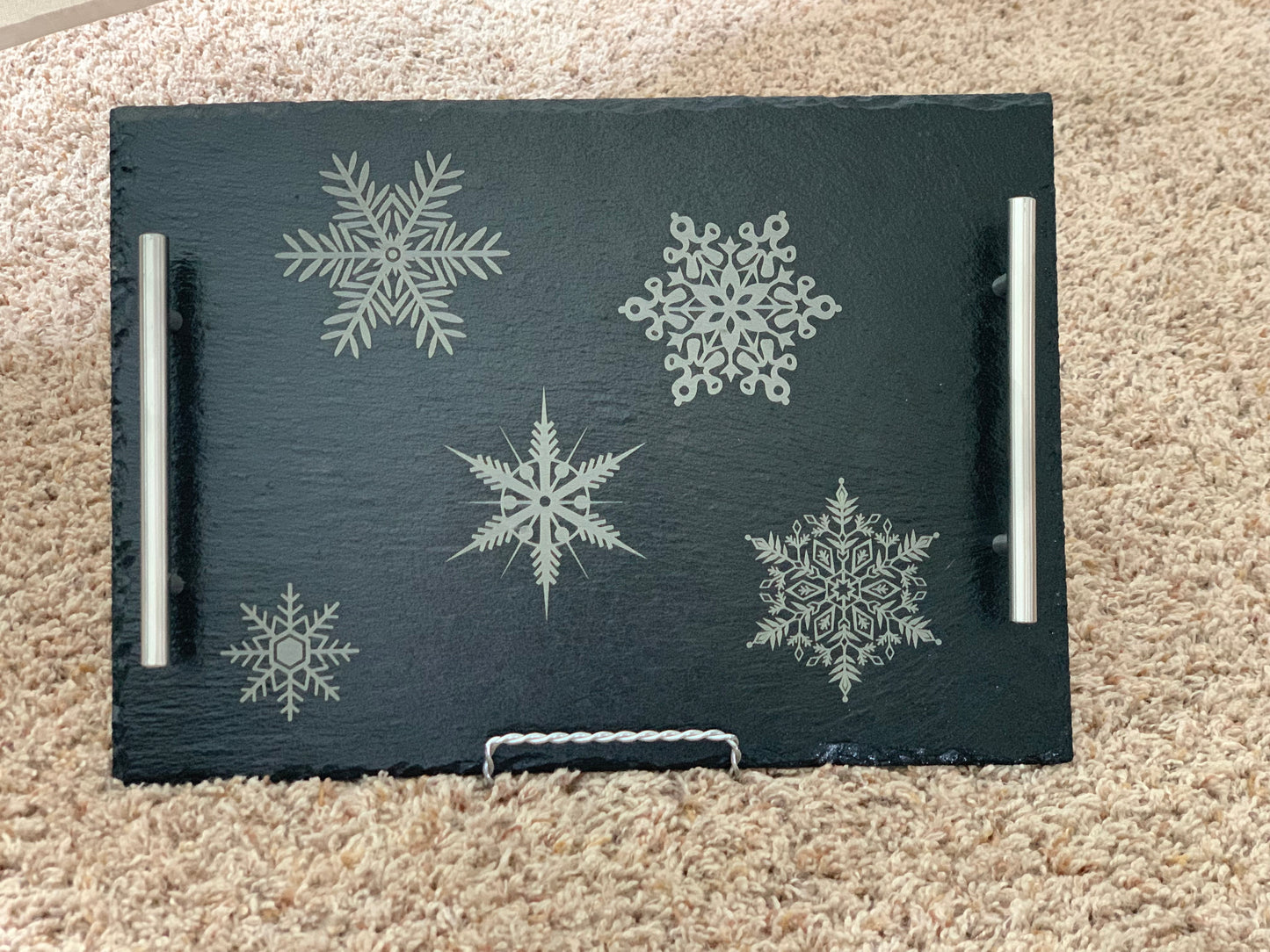 Slate Snowflake Serving Tray