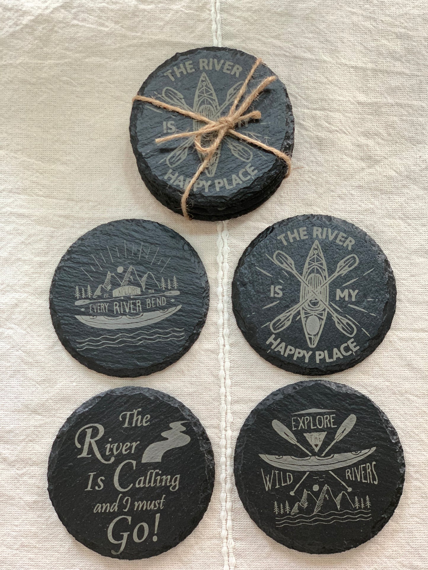 Slate Kayaking Coasters