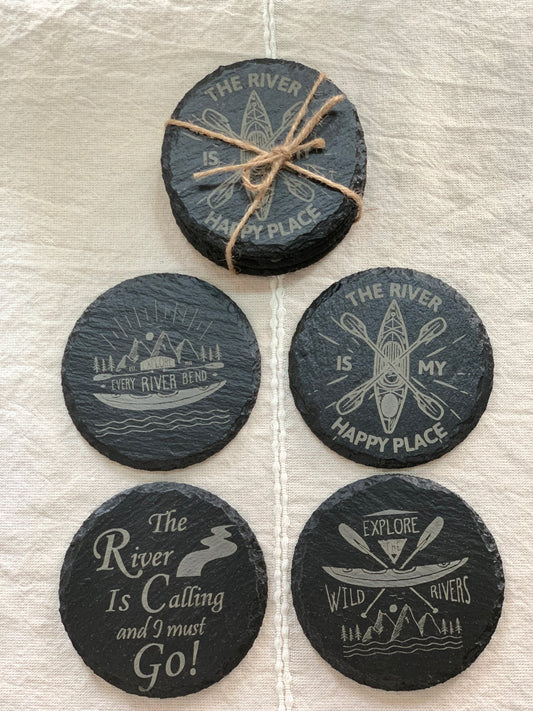 Slate Kayaking Coasters