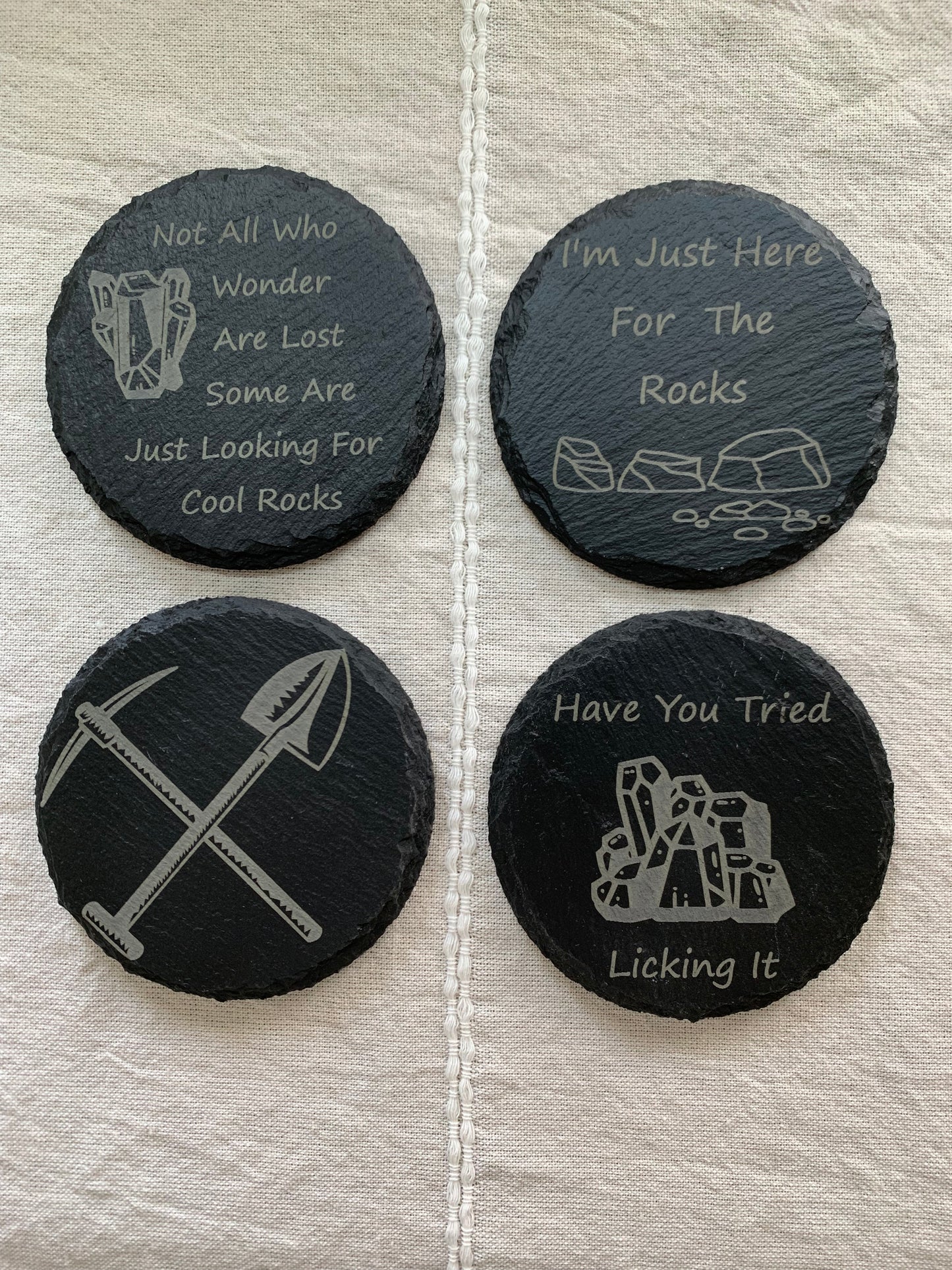 Rock Hounding Slate Coasters