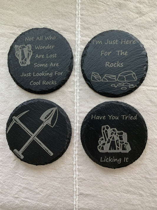 Rock Hounding Slate Coasters