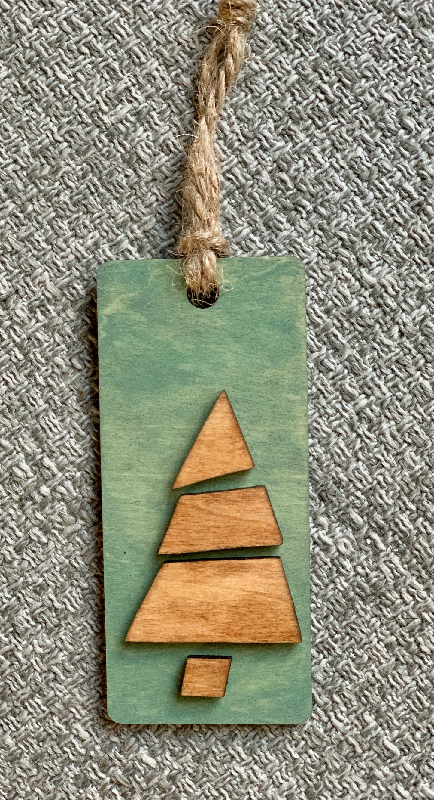 Primitive Wood Tree Tag Ornament