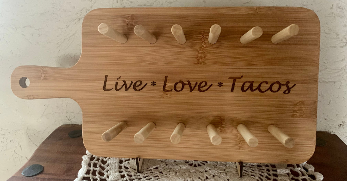 Taco Serving Tray "Live Love Tacos"