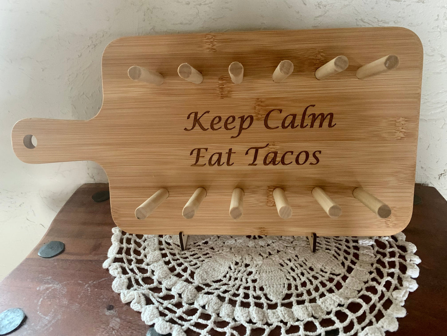 Taco Serving Tray "Keep Calm Eat Tacos"