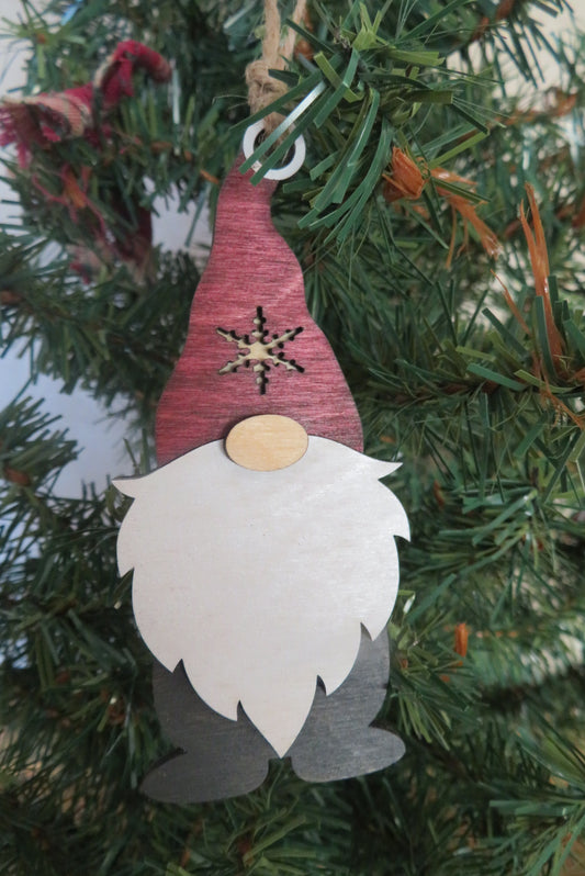 Laser Cut Gnome Ornament